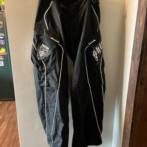 Shift  Black motorcycle Pants with White Highlights